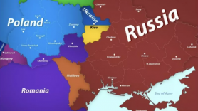 FOTO // Dmitri Medvedev publică o hartă a unei Ucraine împărțită între mai multe țări, printre care și România. Moldova ar rămâne fără Transnistria